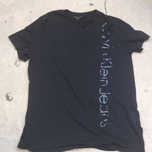 Black Calvin Klein v neck T-shirt